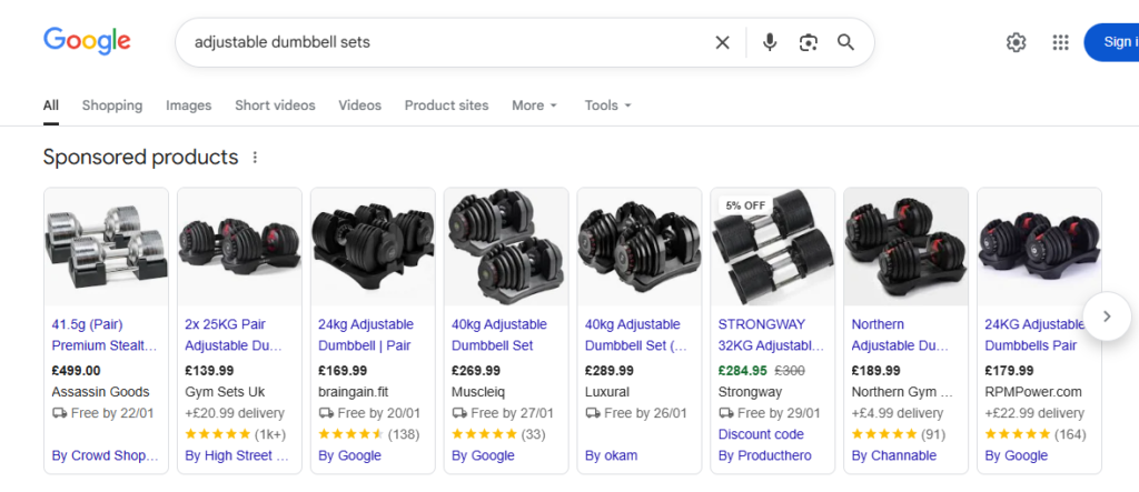 review sharing google shopping